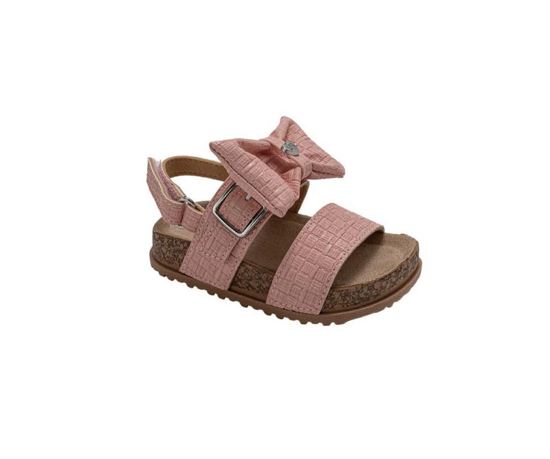 Big Girls Sandals - Cute Footbed Sandals and Flat Summer Shoes with Puffy Bow