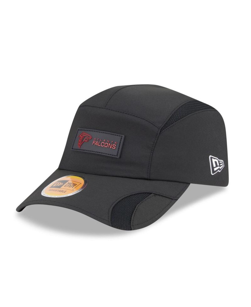 Men's Black Atlanta Falcons 2025 Sideline Runner Adjustable Hat