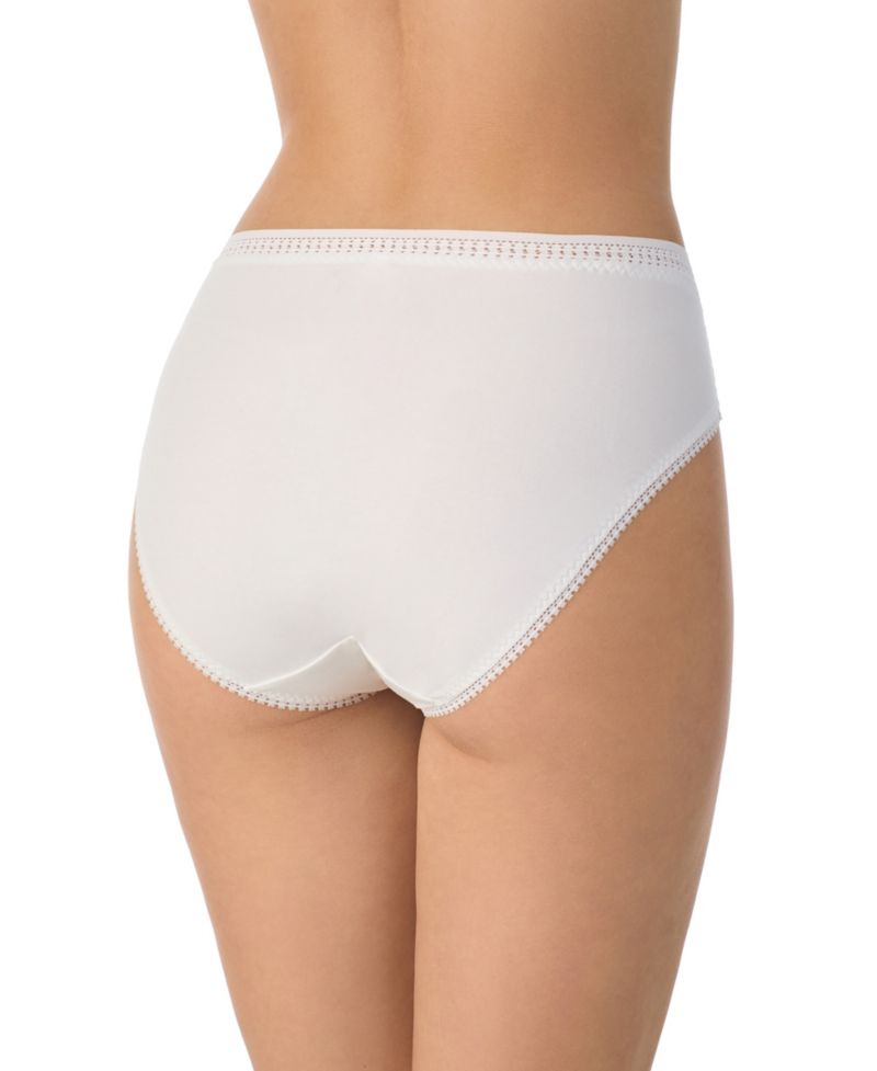 Women's Cabana Cotton-Blend Hi-Cut Brief Crochet Trim Panty, 3-Pack