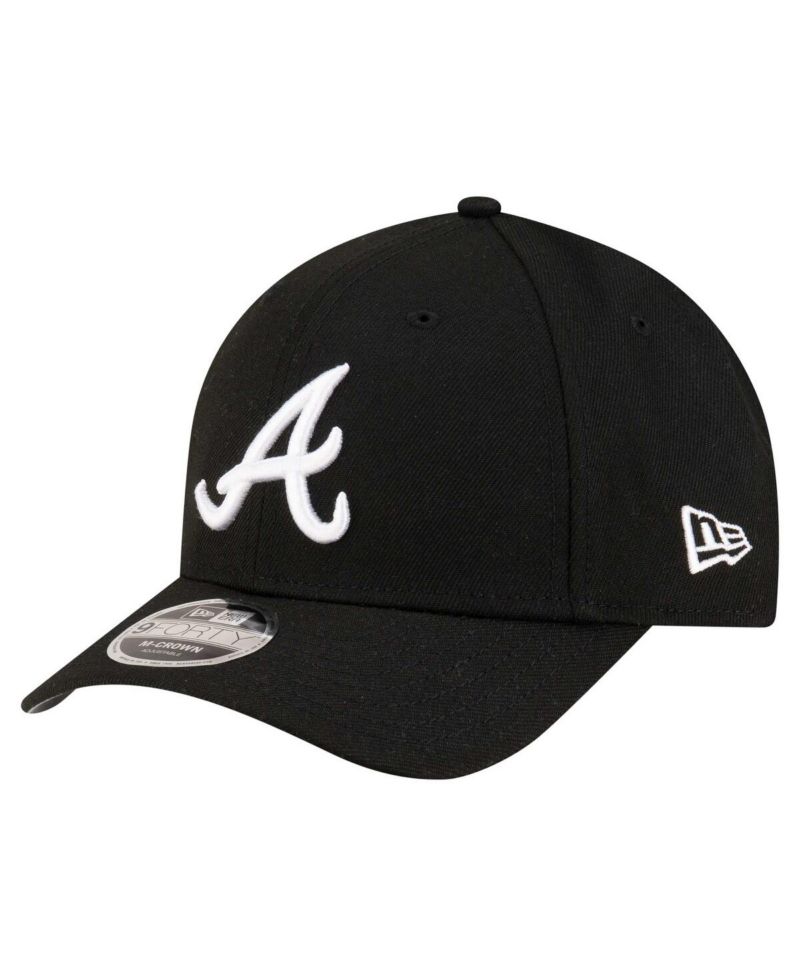 Men's Black Atlanta Braves Player Replica 9FORTY Adjustable Hat