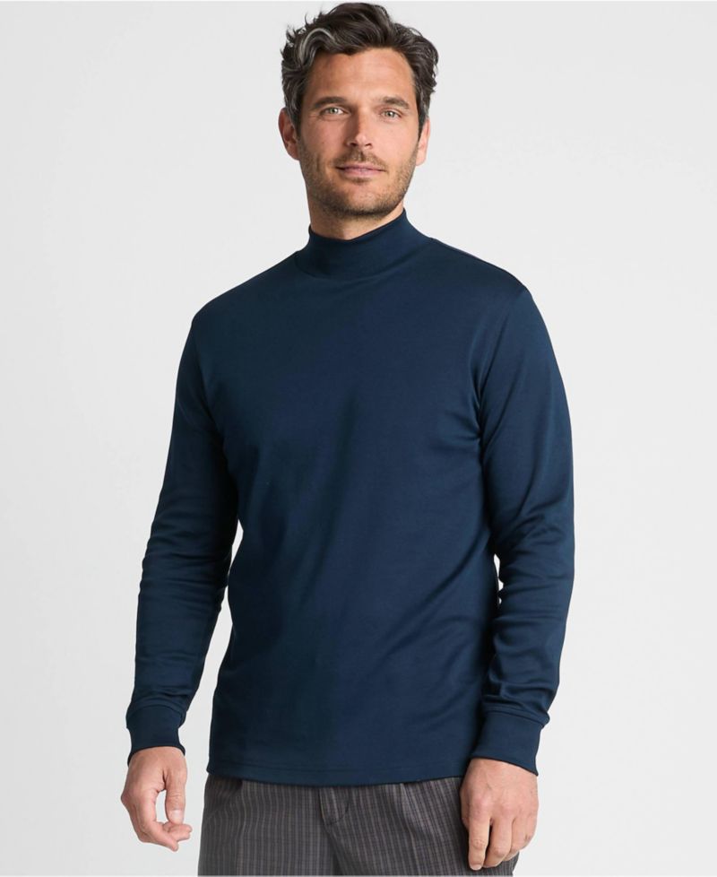 Men's Cotton Supima Mock Turtleneck