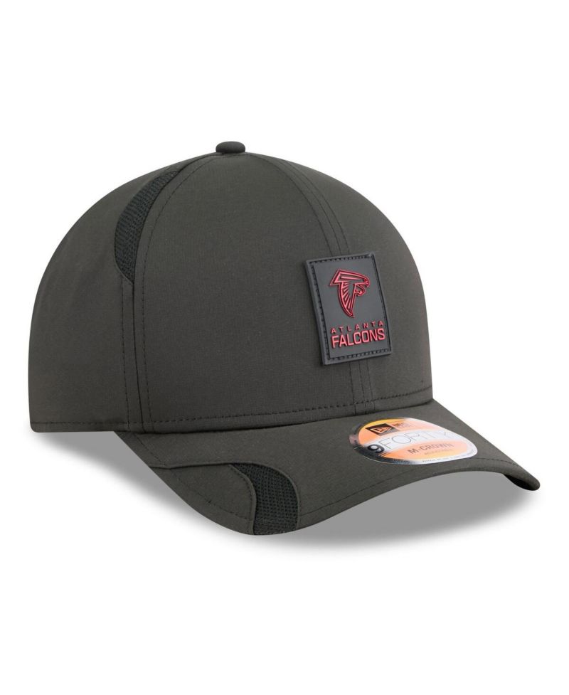 Men's Black Atlanta Falcons 2025 Sideline M-Crown 9FORTY Adjustable Hat
