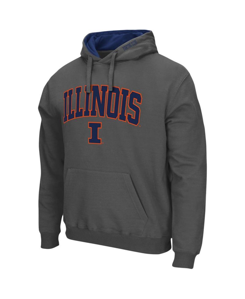 Men's Illinois Fighting Illini Arch and Logo 3.0 Pullover Hoodie