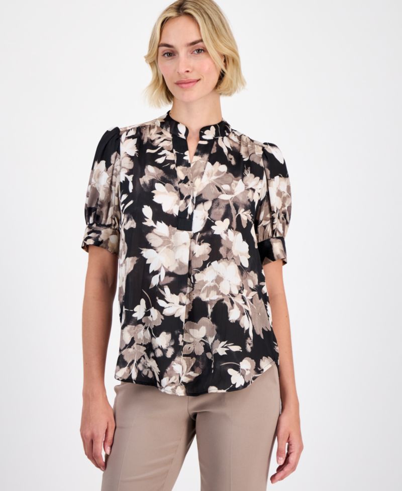 Women's Puffed-Sleeve Top
