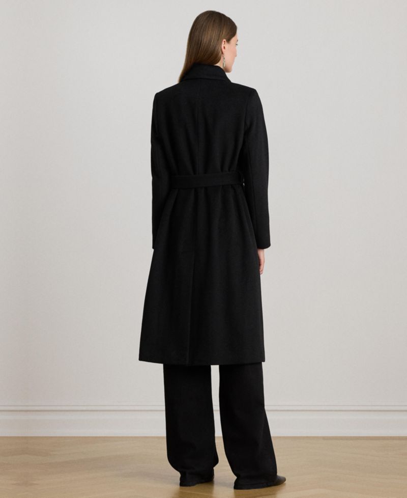Women's Belted Single-Breasted Wool-Blend Coat