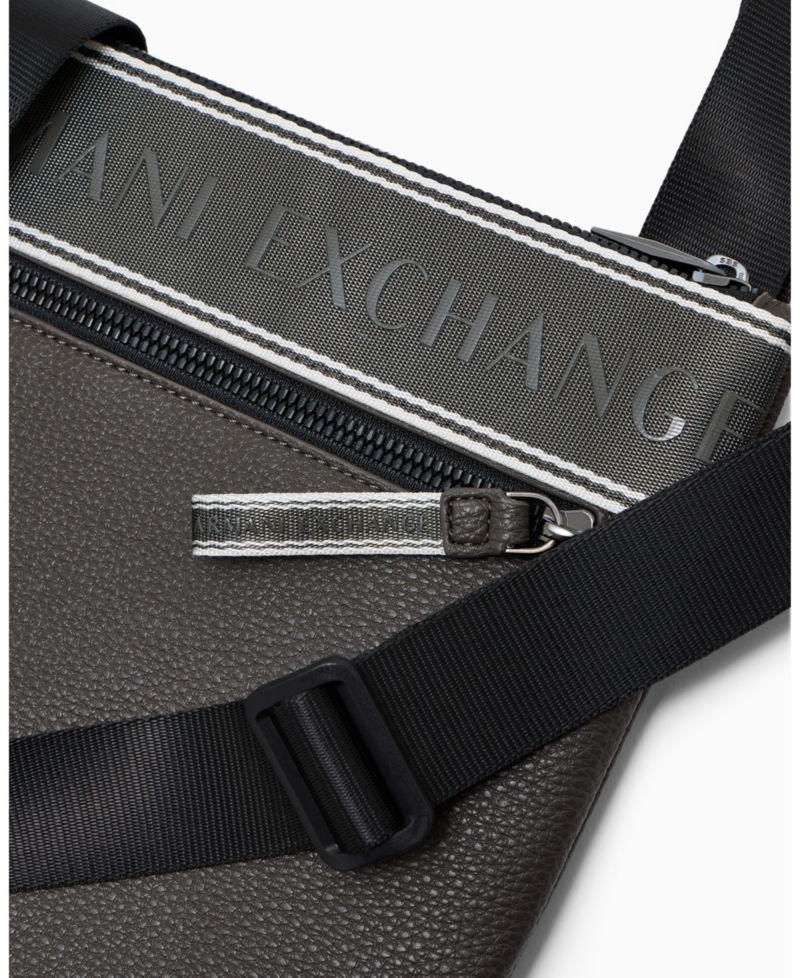 Men's Taping Flat Crossbody Bag