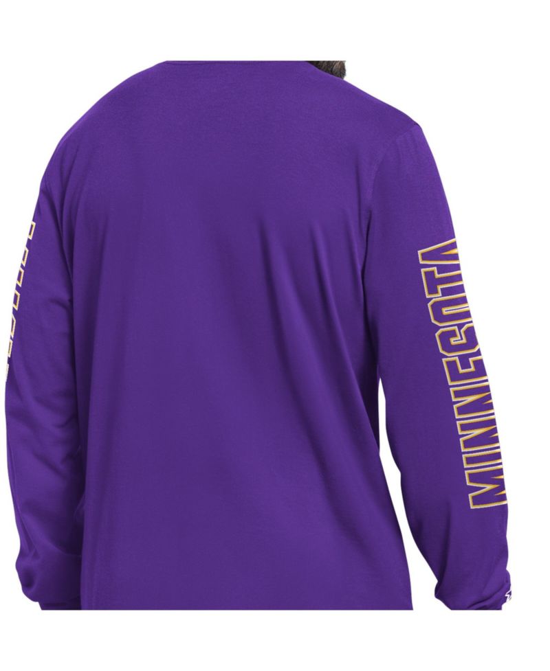 Men's Purple Minnesota Vikings Clutch Hit II Long-Sleeve T-Shirt