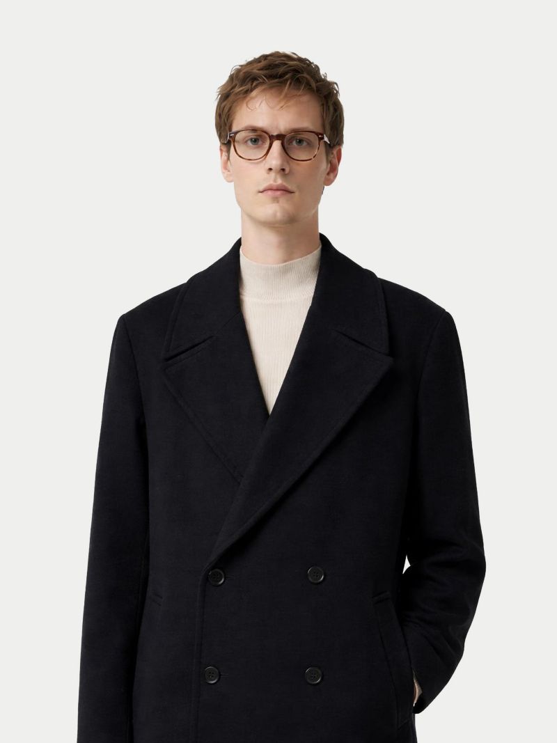 Double-Breasted Cashmere Coat for Men