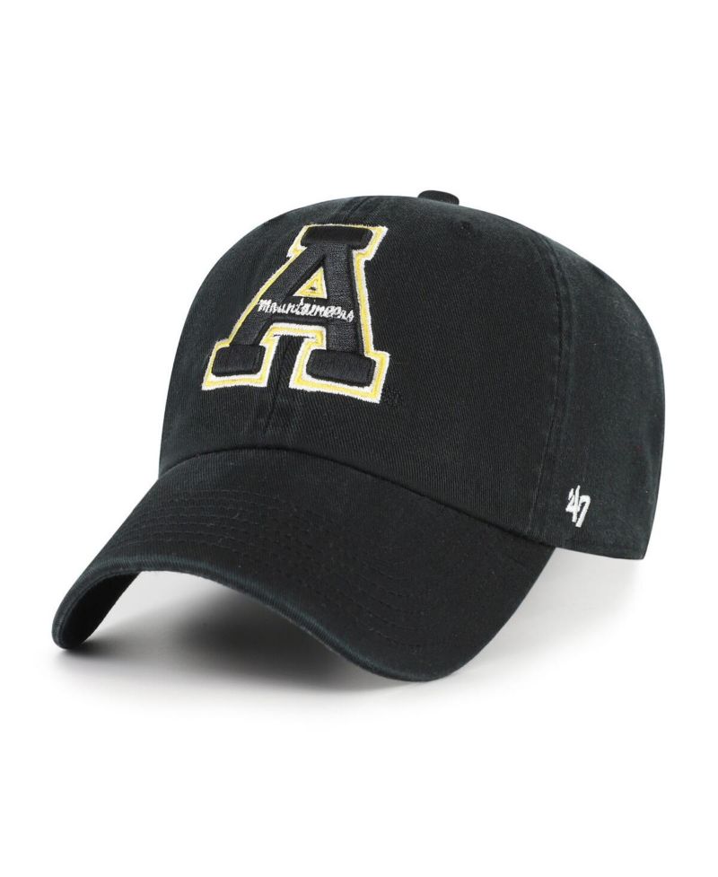 Men's Black Appalachian State Mountaineers Clean Up Adjustable Hat
