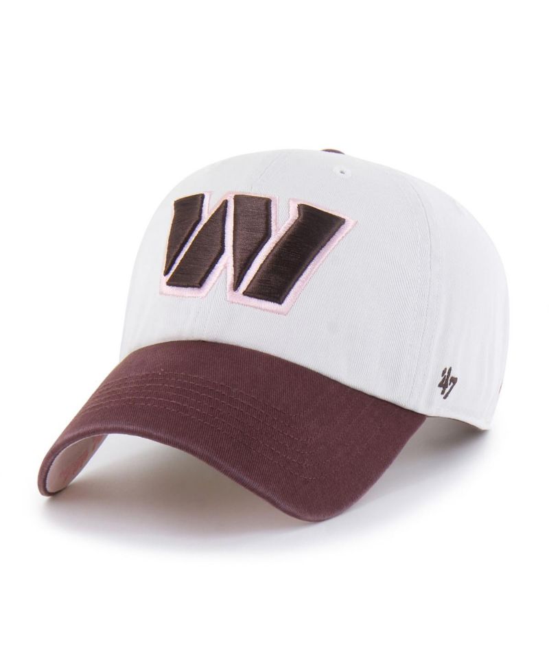 Men's and Women's Stone/Burgundy Washington Commanders Love Letter Clean Up Adjustable Hat