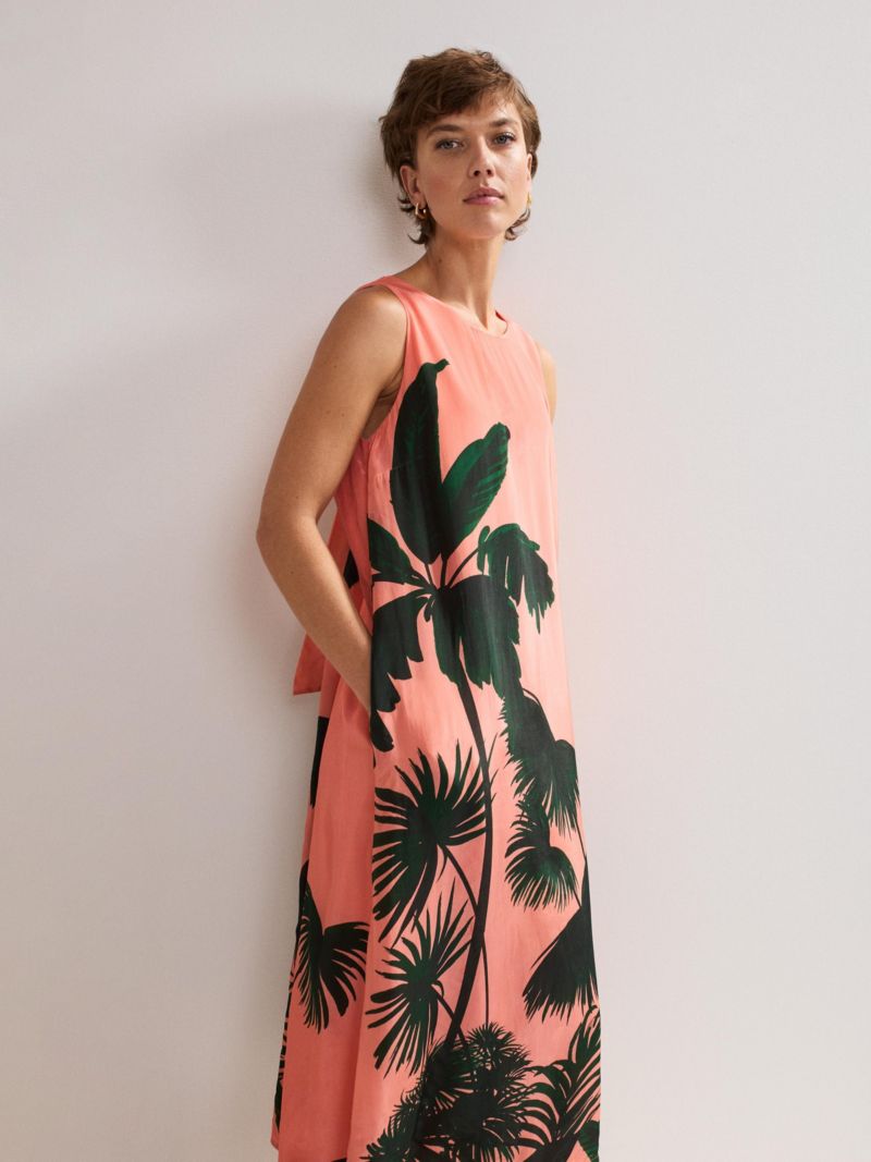 Women's Leila Palm Midi Dress