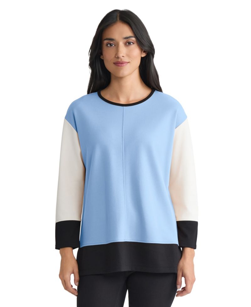 Women's Long Sleeve Colorblock Top
