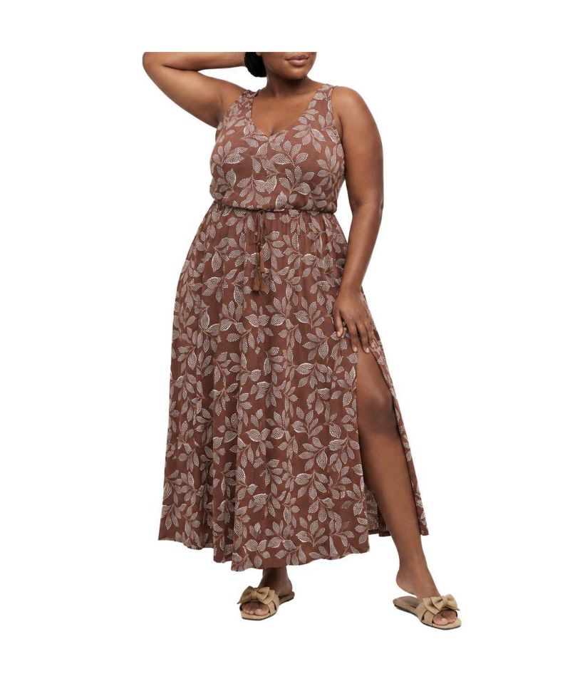 Plus Size Belle Isle Cinched-Waist Maxi Sundress