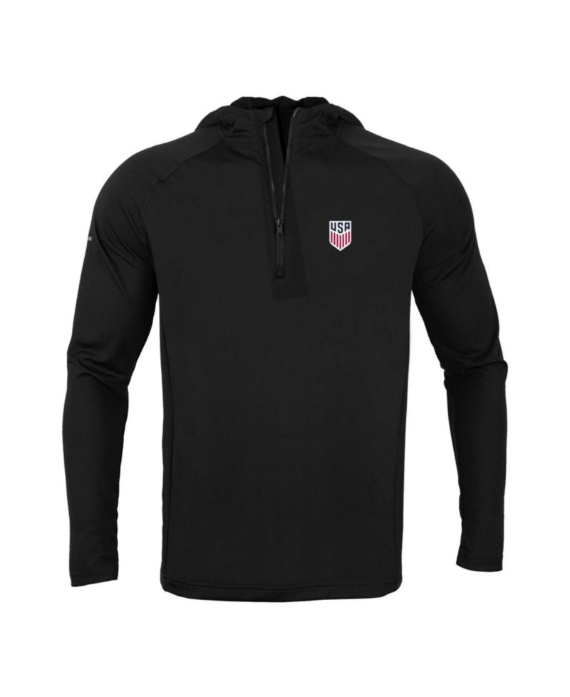 Men's Black USMNT Zander Quarter-Zip Pullover Hoodie