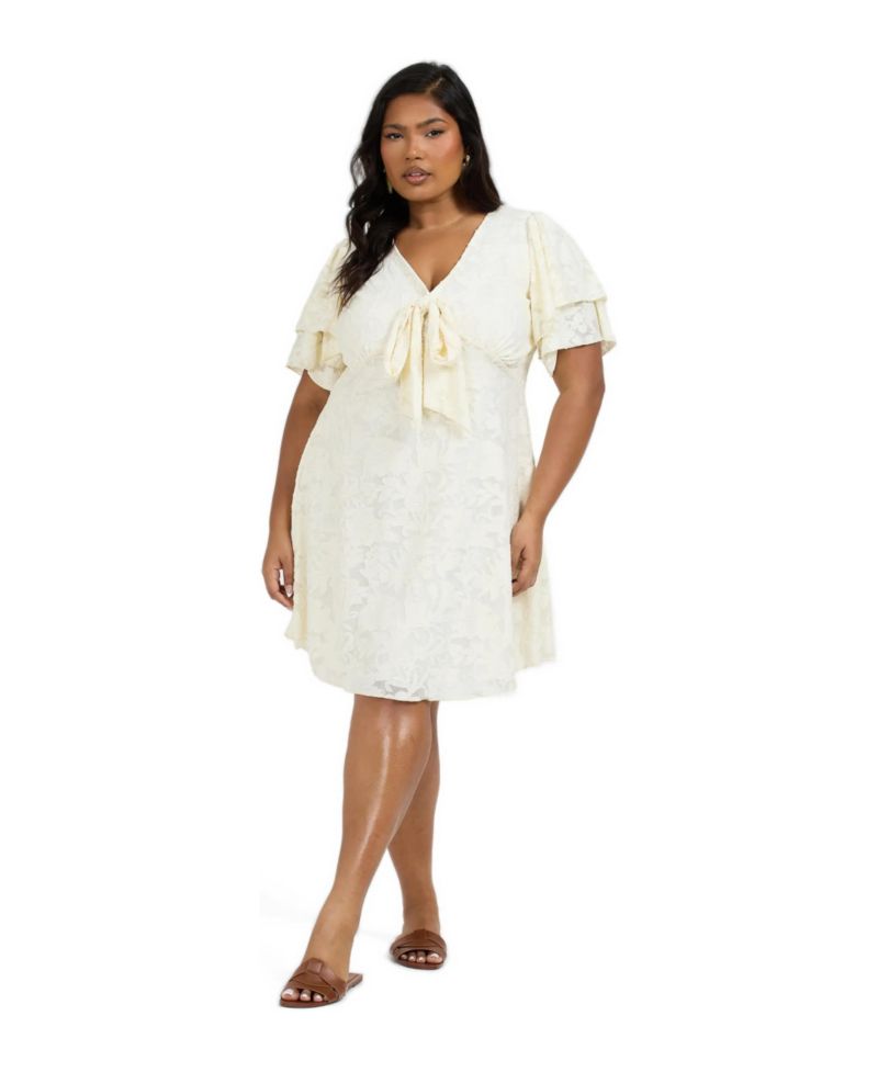 Women's Short Sleeve V-Neck Mini Skater Dress
