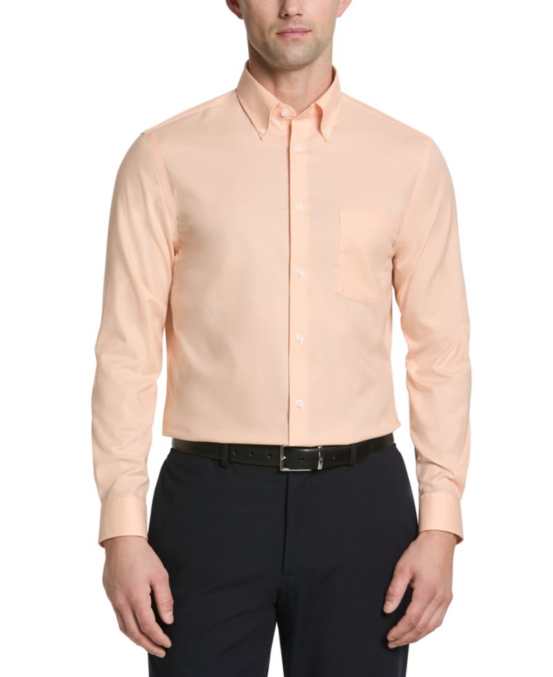 Men's Long-Sleeve Solid Dress Shirt