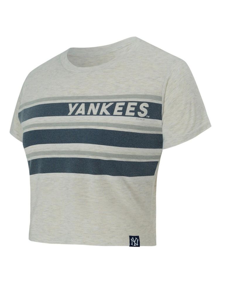 Women's Cream New York Yankees Birch Cropped T-Shirt