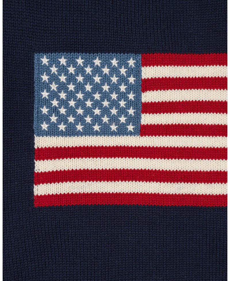 Little Boys Hope and Henry Organic Crew Neck Flag Sweater
