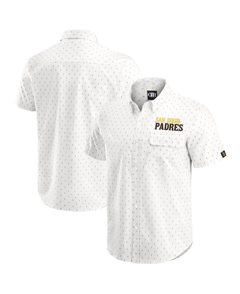 Darius Rucker Collection by Men's Cream San Diego Padres Printed Button-Down Shirt