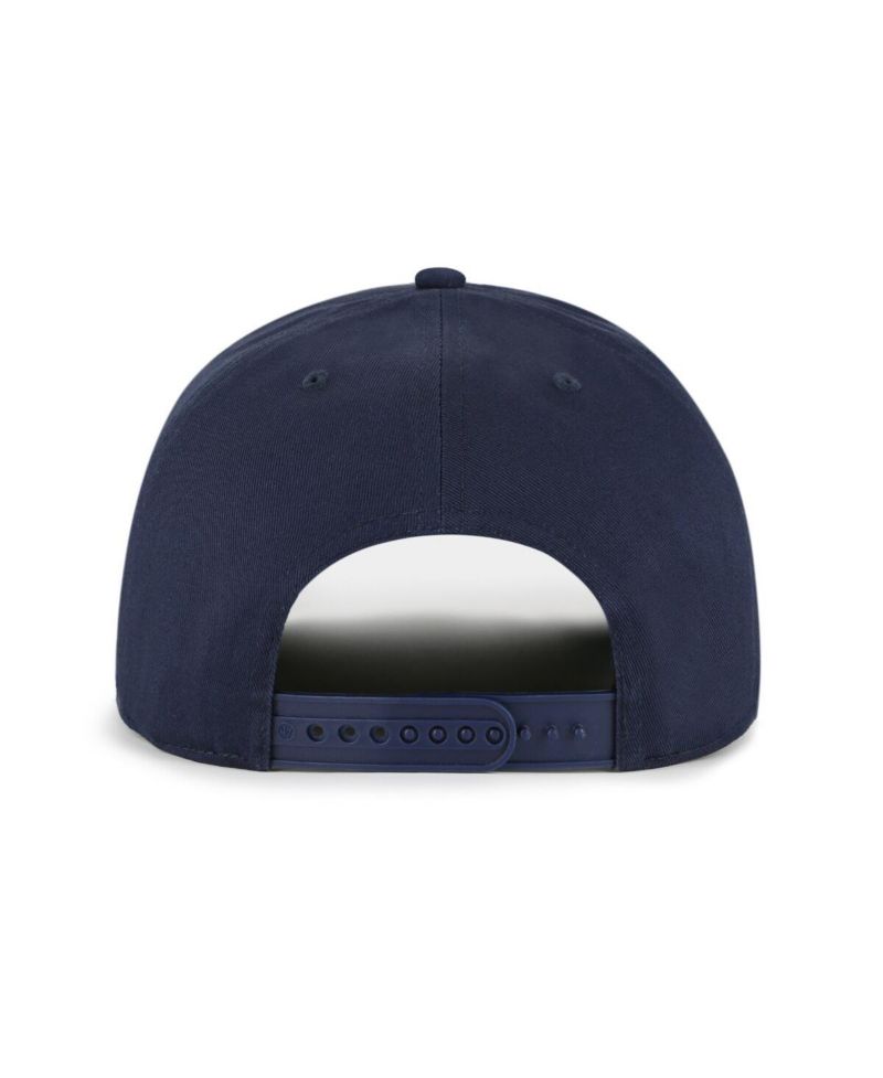 Men's Navy/Brown Boston Red Sox Cooperstown Break Wood Suede Hitch Adjustable Hat