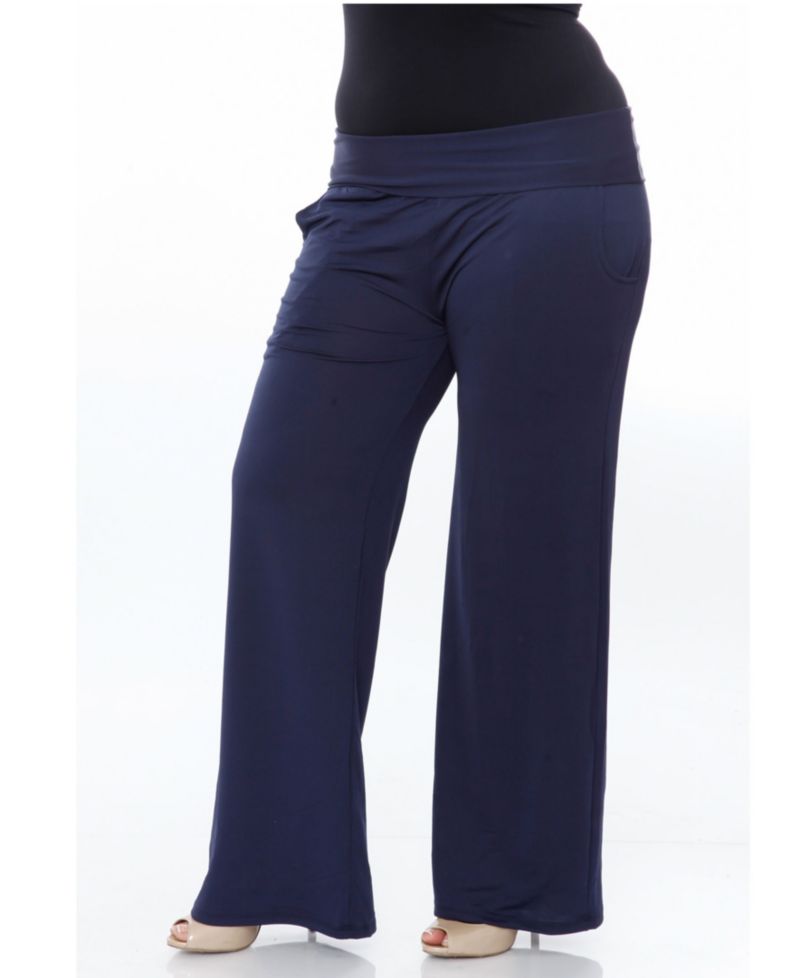 Plus Size Solid Palazzo Pants