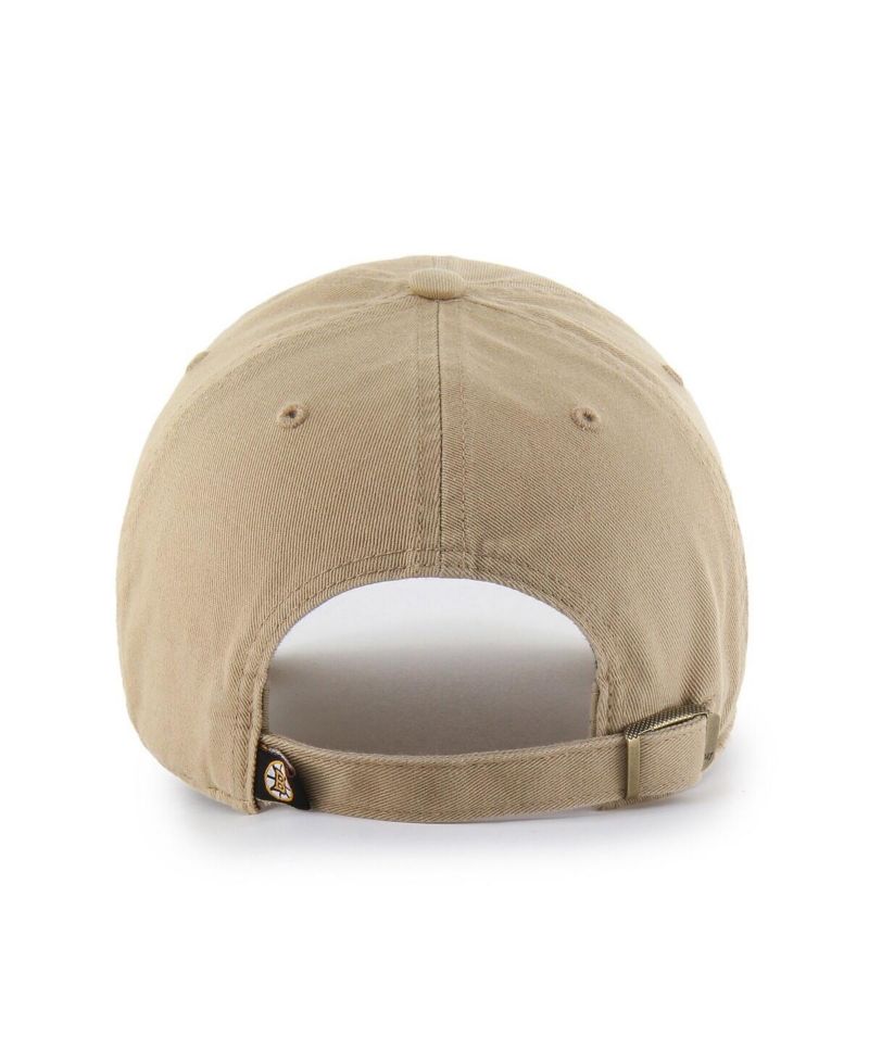 Men's Khaki Boston Bruins Logo Clean Up Adjustable Hat