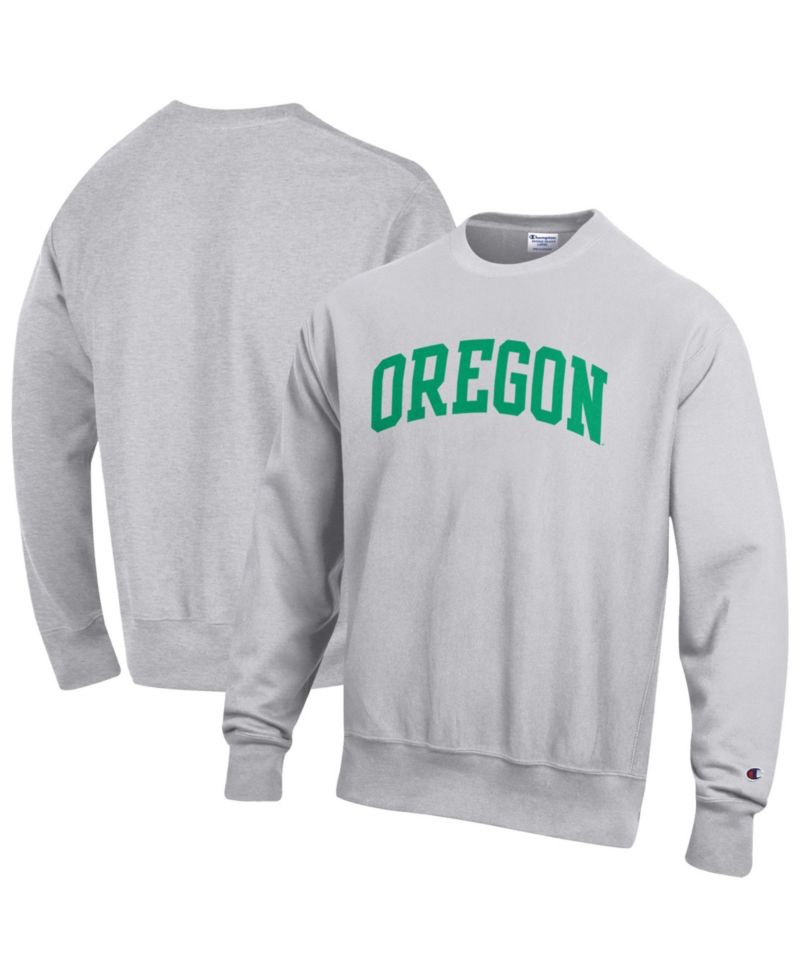 Men's Oregon Ducks Reverse Weave Fleece Crewneck Relaxed-Fit Sweatshirt