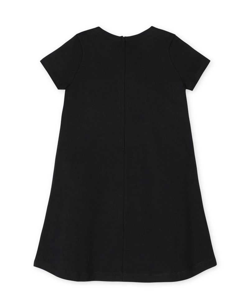 Girls' 4-16 Short-Sleeve A-Line Ruffle-Placket Dress