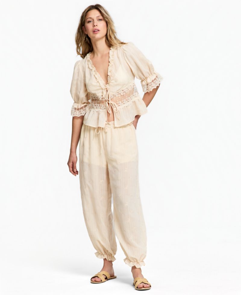 Women's Embroidered Balloon Pants