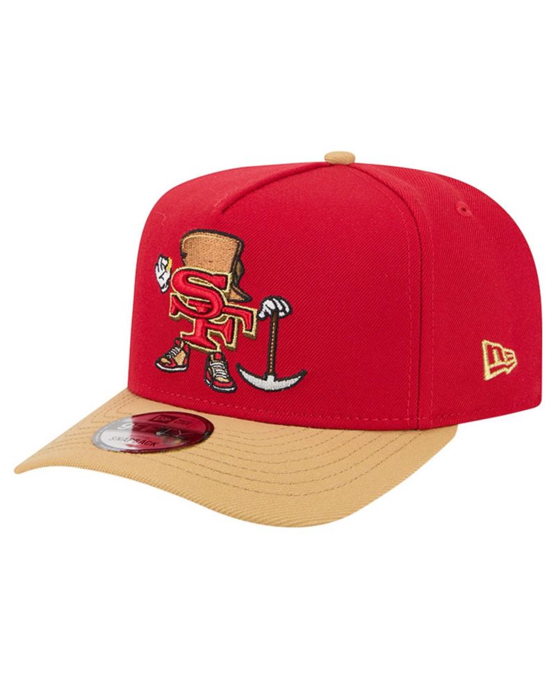 Men's Scarlet/Gold San Francisco 49ers Cartoon A-Frame 9FIFTY Snapback