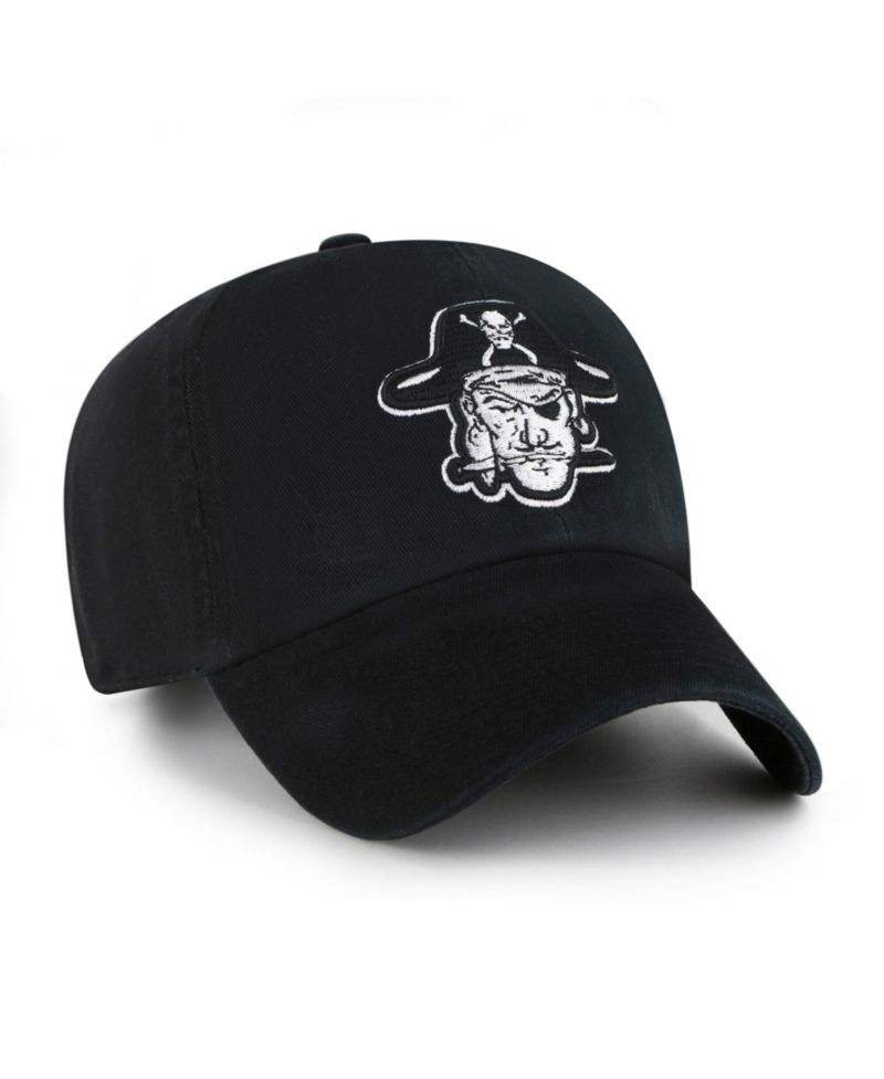Men's '47 Black ECU Pirates Vault Clean Up Adjustable Hat