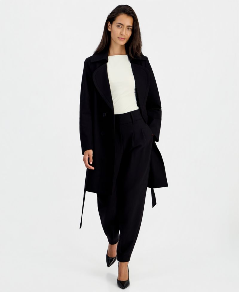 Women's Double Breasted Belted Trench Coat