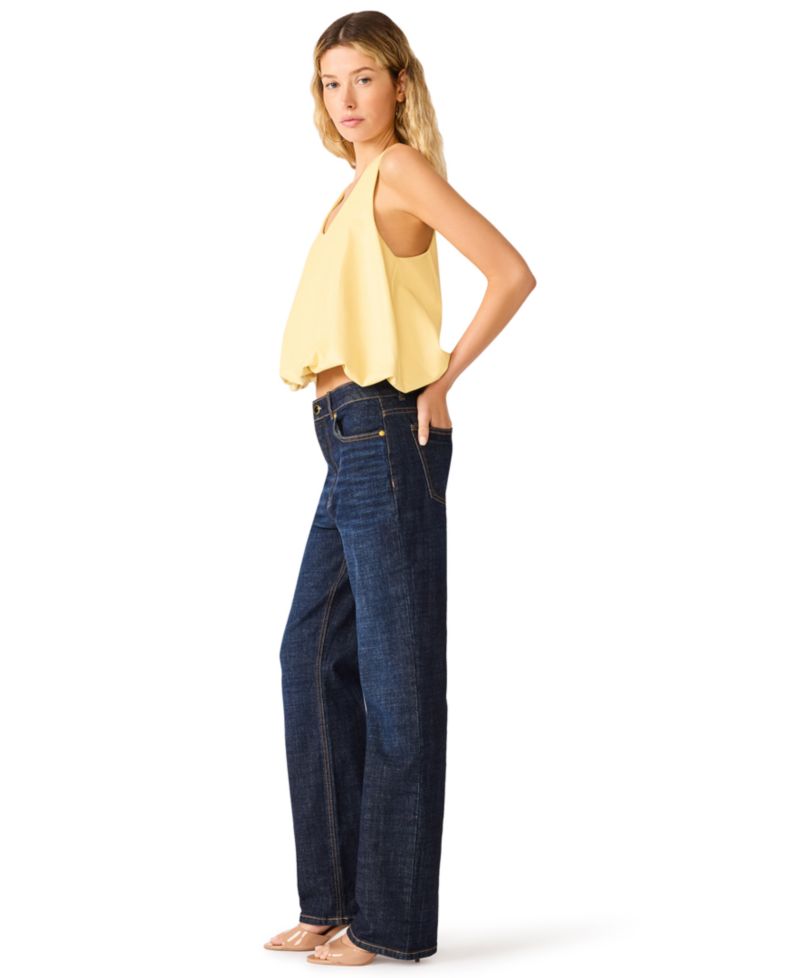 Women's Lexington High-Waisted Straight-Leg Dark Wash Jeans