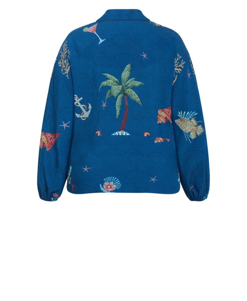 Women's Plus Size Tia Sea Print Shirt