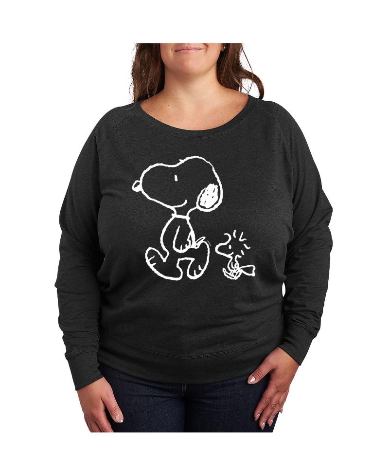 Plus Size Peanuts Snoopy Graphic Pullover T-shirt
