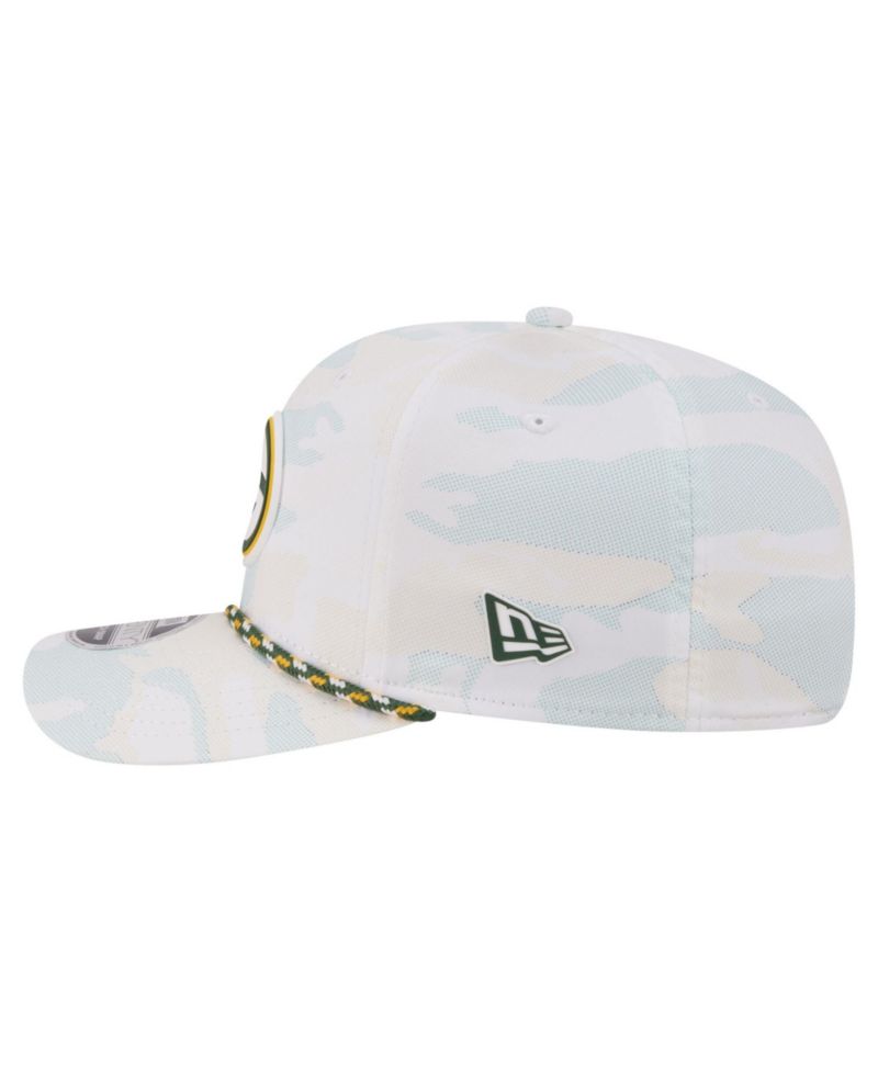 Men's White Green Bay Packers Camo Rope 9SEVENTY Adjustable Hat