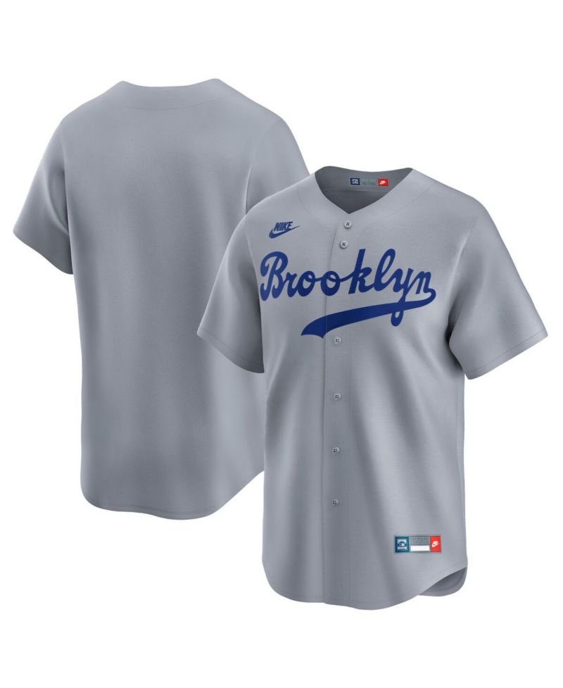 Men's Gray Brooklyn Dodgers Cooperstown Collection Limited Jersey