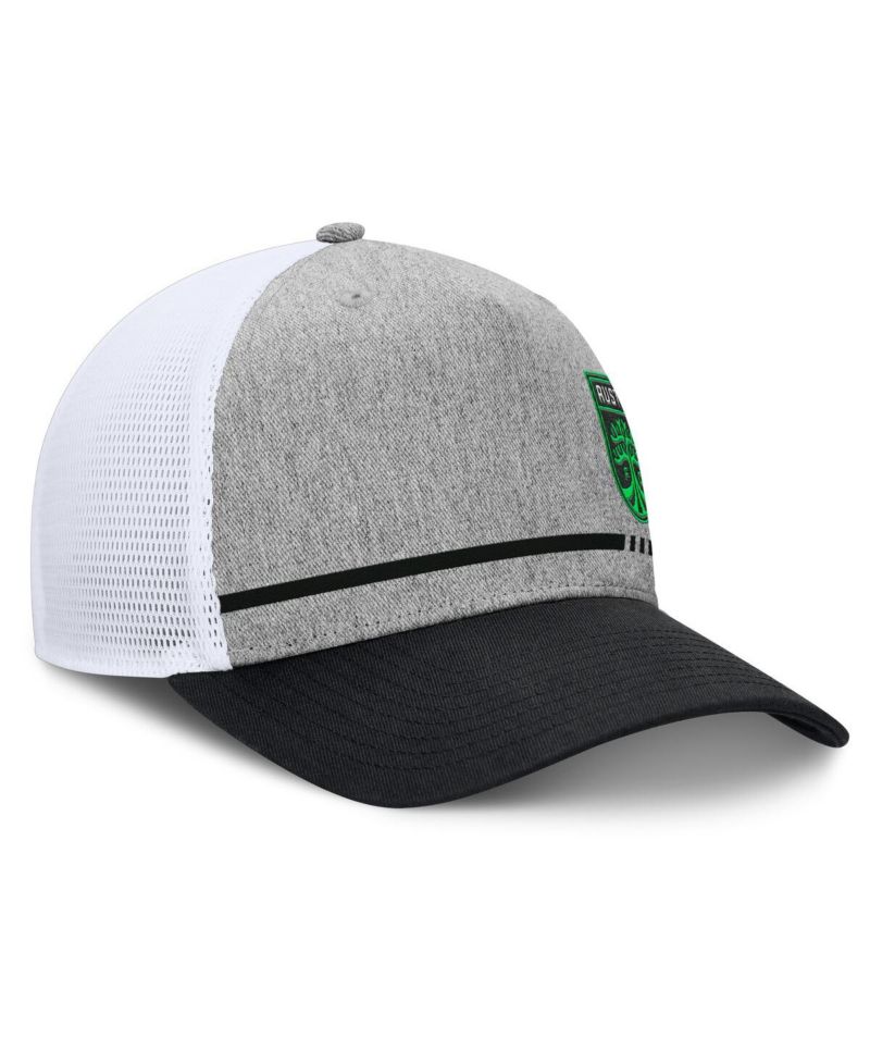 Men's Heather Gray Austin FC Low Block Trucker Adjustable Hat