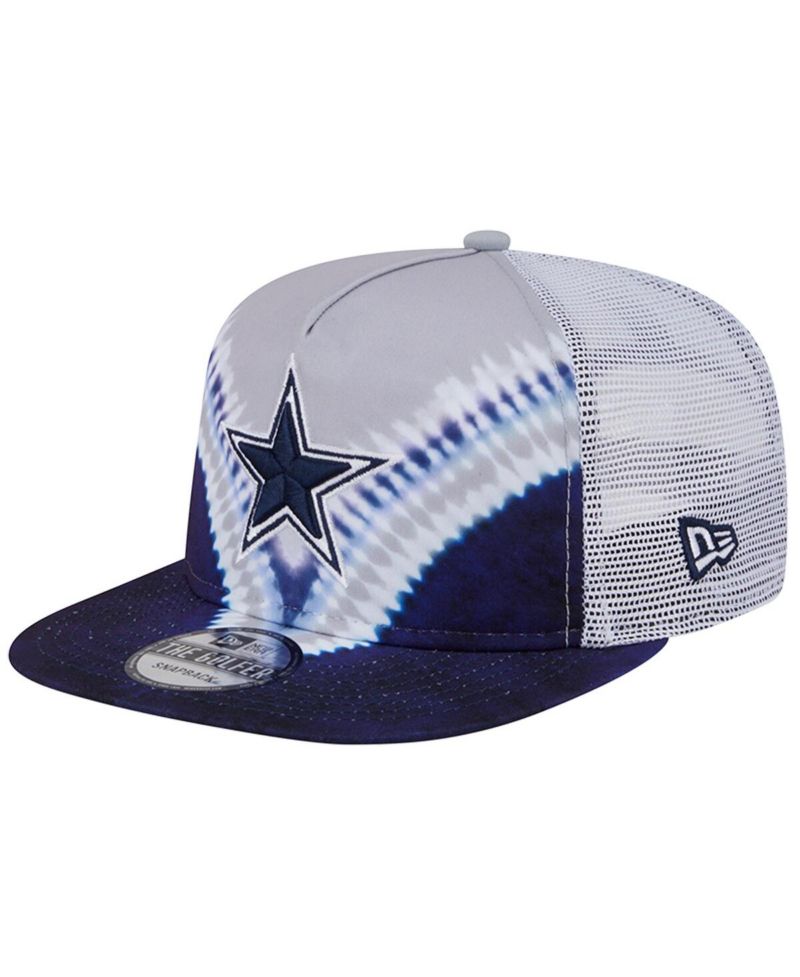 Men's Gray/Navy Dallas Cowboys Throwback Dye Golfer Snapback Hat
