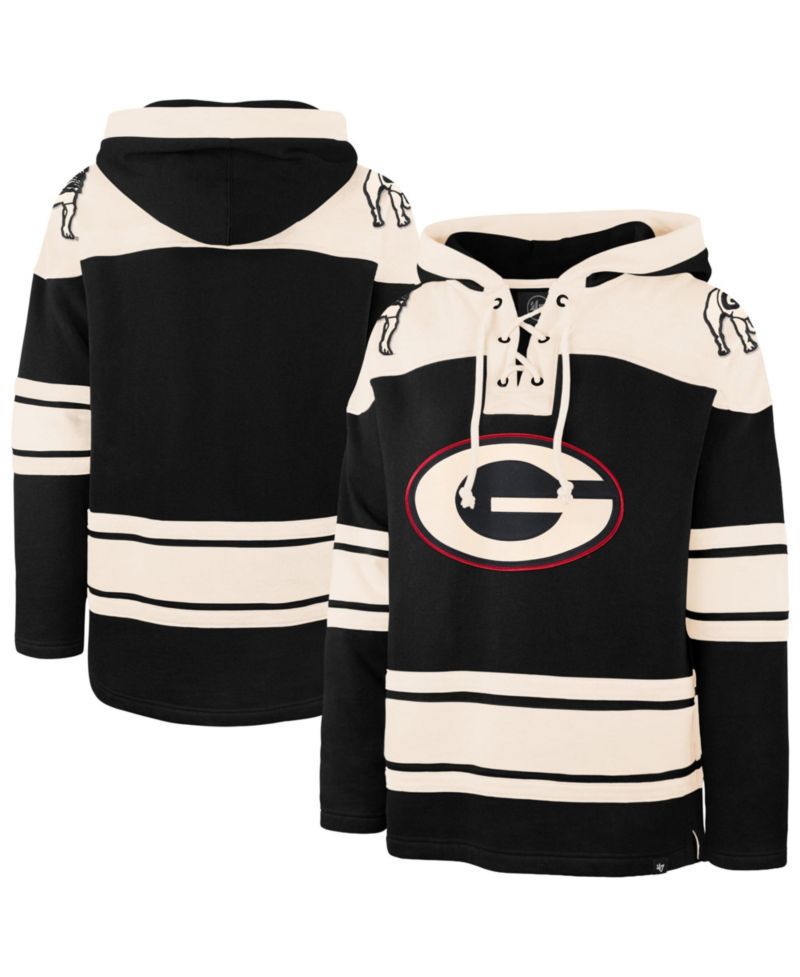 Men's '47 Black Georgia Bulldogs Superior Lacer Hoodie