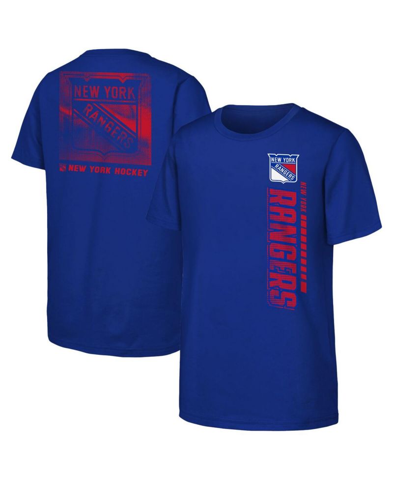 Big Boys and Girls Blue New York Rangers Atmosphere T-Shirt
