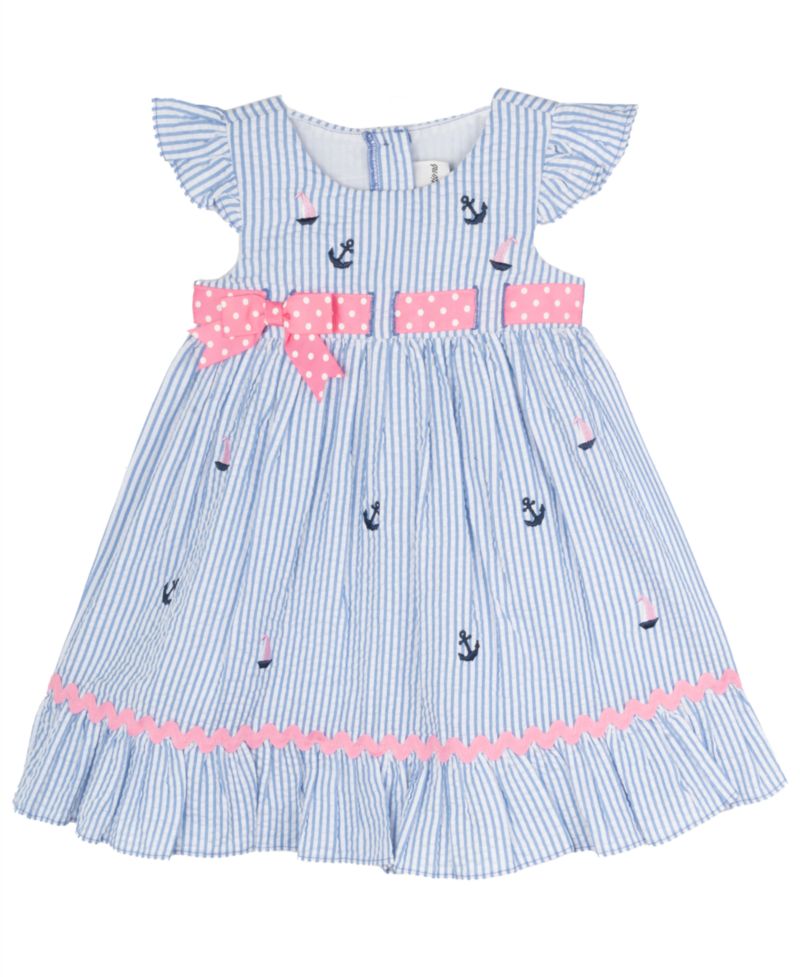 Baby Girls Nautical Seersucker Dress