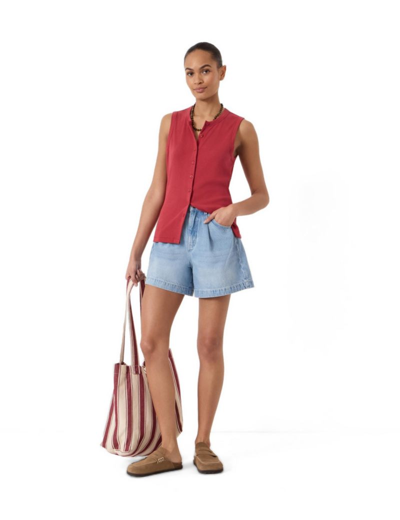Women's Larissa Pleated Front Denim Shorts