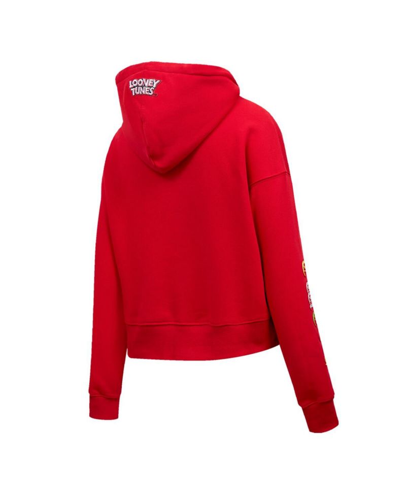 Women's Looney Tunes Tweety Bird Cropped Pullover Hoodie