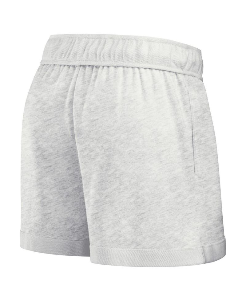 Women's Oatmeal Las Vegas Raiders Vintage Badge Shorts