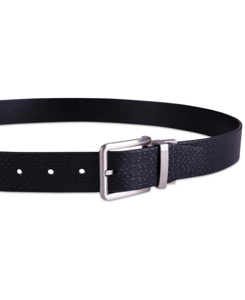 35MM Men's Micro Logo Strap Reversible Casual Belt
