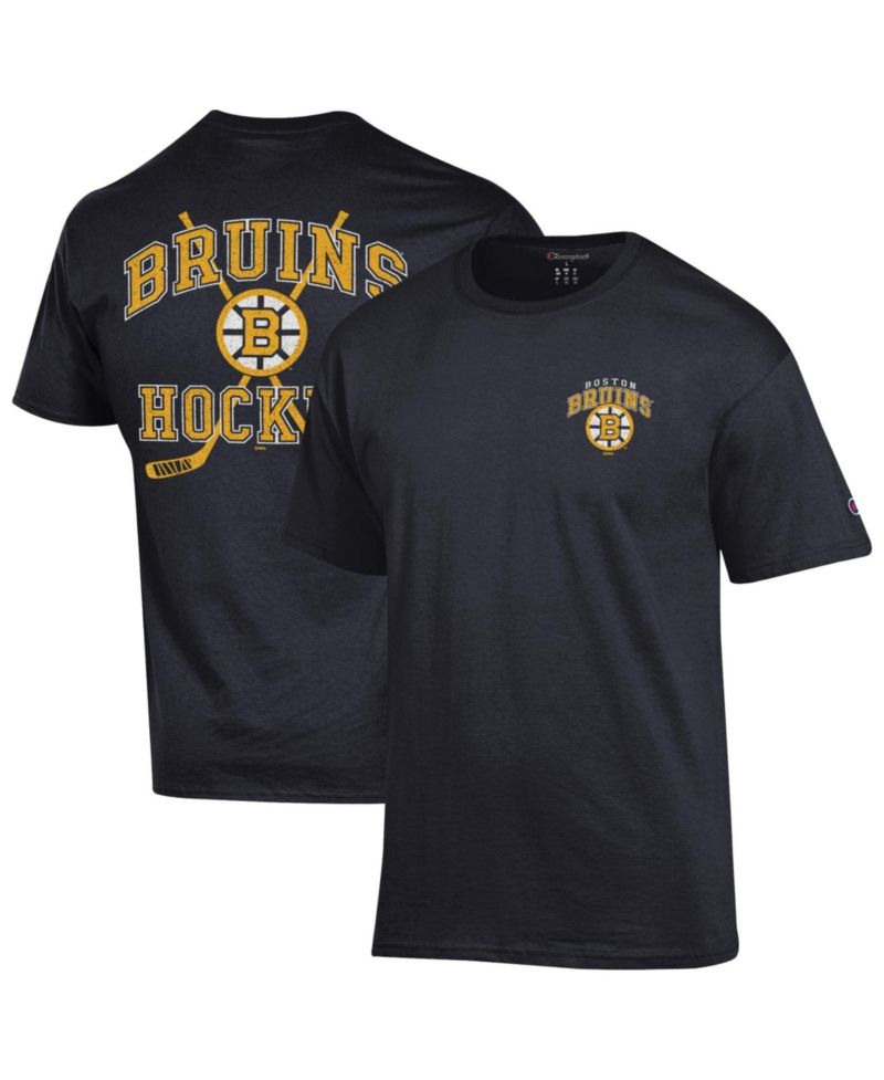 Men's Black Boston Bruins Stick With It Jersey T-Shirt