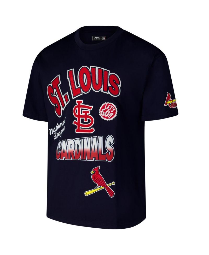 Men's Navy St. Louis Cardinals Turn It Up Dropped Shoulder T-Shirt