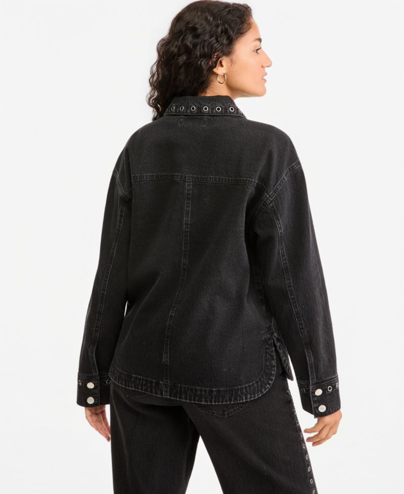 Women's Grommet Denim Jacket