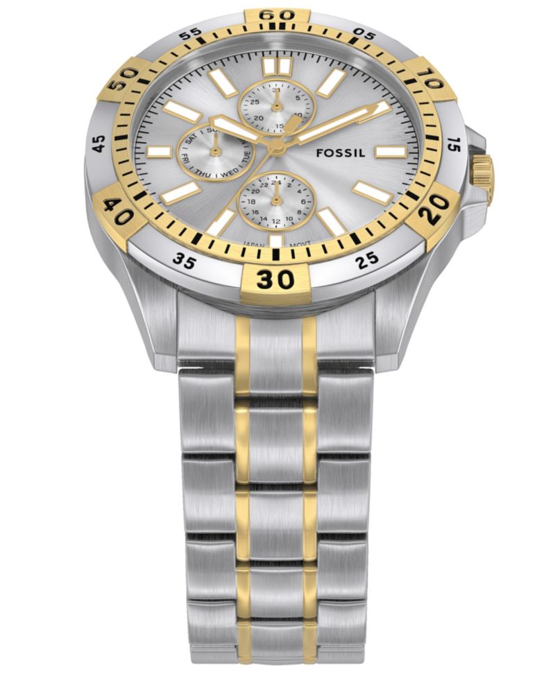 Men's Garrett Multifunction Two-Tone Stainless Steel Watch, 44mm